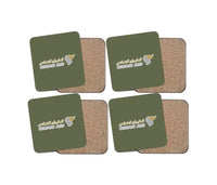 Thumbnail for Oman Airlines design on green army 4 pieces set coaster
