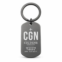 Thumbnail for Cologne Bonn Airport CGN - Key Chain - Original Design - Black