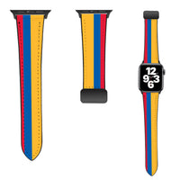 Thumbnail for Colombia Flag Designed Leather Apple Watch Straps