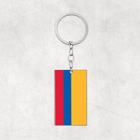 Thumbnail for Colombia Flag Designed Stainless Steel Flag Key Chains (Double Side)