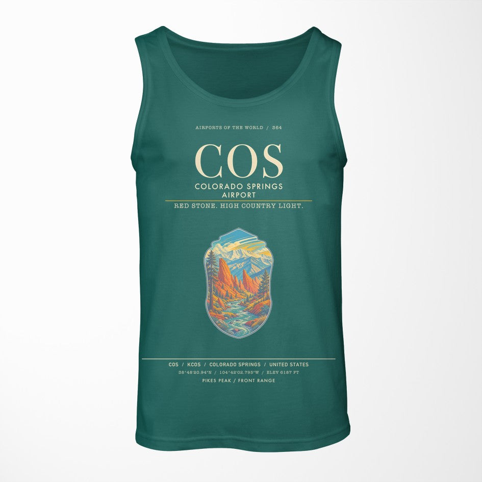 Colorado Springs Airport COS Tank Top - Green