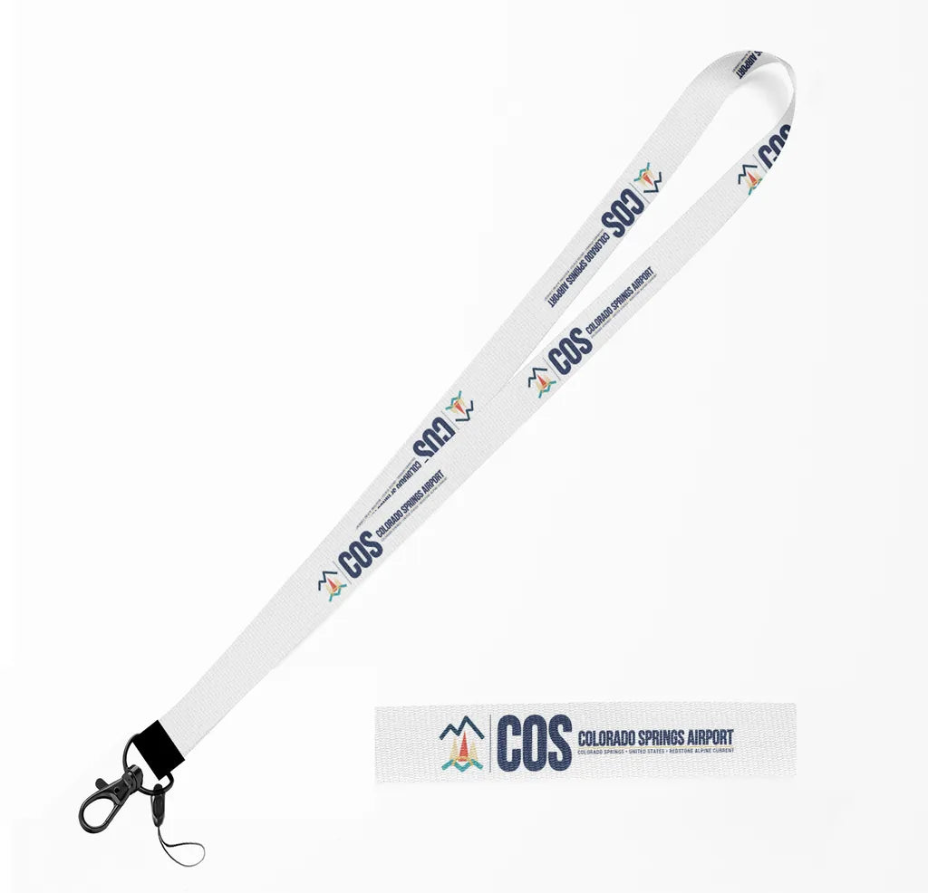 Colorado Springs Airport (COS) lanyard - white