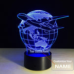 Colour Changing 3D Airplane Shape Led Table Lamps
