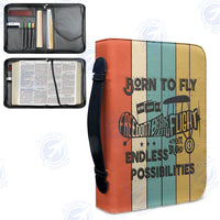 Thumbnail for Colourful Born To Fly Designed PU Accessories Bags