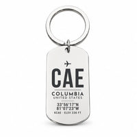 Thumbnail for Columbia Metropolitan Airport CAE - Key Chain - Original Design - Silver