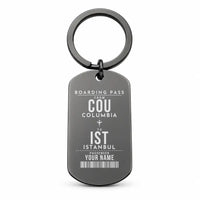 Thumbnail for Columbia Regional Airport COU - Key Chain - Customizable Boarding Pass - Black
