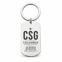 Thumbnail for Columbus Airport CSG - Key Chain - Original Design - Silver
