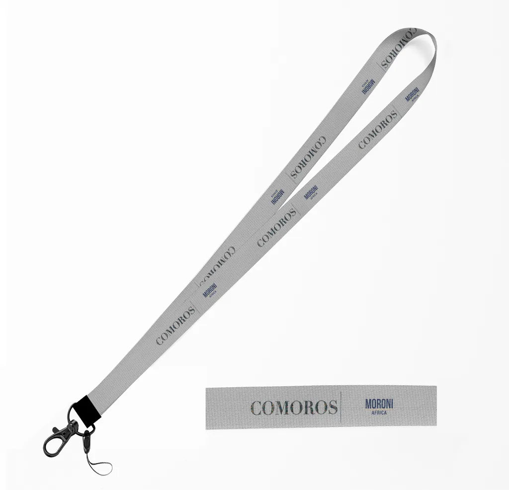 Comoros Country Series lanyard - light gray