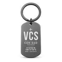 Thumbnail for Con Dao Airport VCS - Key Chain - Original Design - Black
