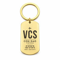 Thumbnail for Con Dao Airport VCS - Key Chain - Original Design - Gold