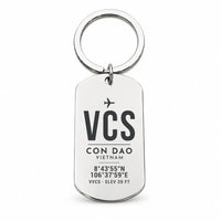 Thumbnail for Con Dao Airport VCS - Key Chain - Original Design - Silver