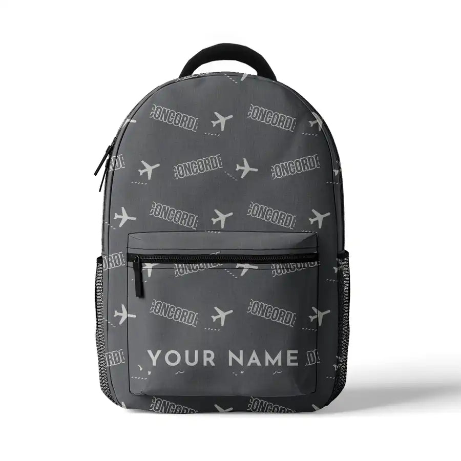 Concorde - 3D Backpack - 3D Pattern + Name - Gray