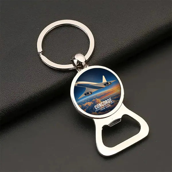 Concorde - 3D + Name - Bottle Opener Key Chain - Full Print