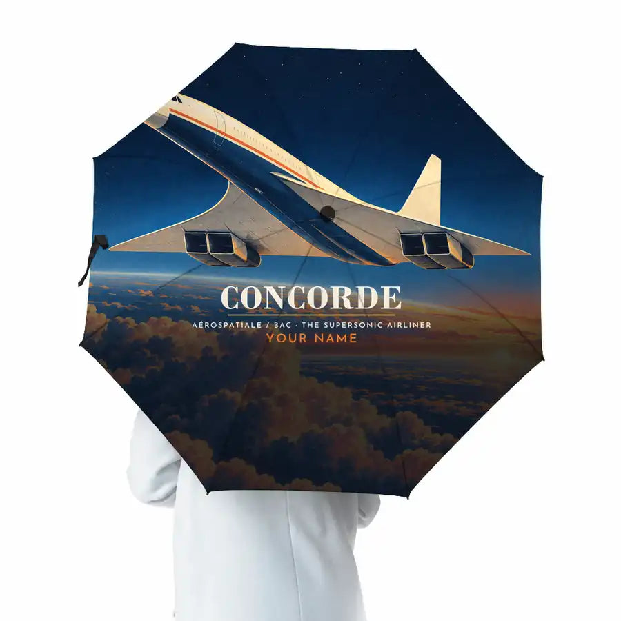 Concorde - 3D + Name - Umbrella