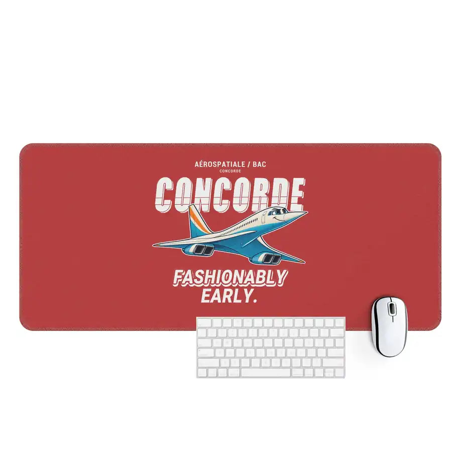 Concorde - Cartoon - Desk Mat - Red
