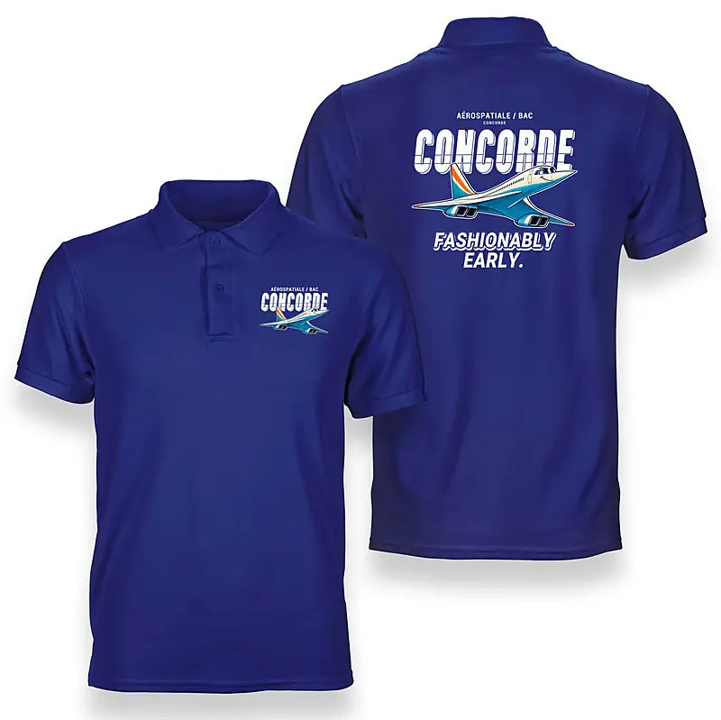 Concorde - Cartoon - Double-Side Polo - Blue