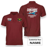 Thumbnail for Concorde - Cartoon - Double-Side Polo - Red + Name