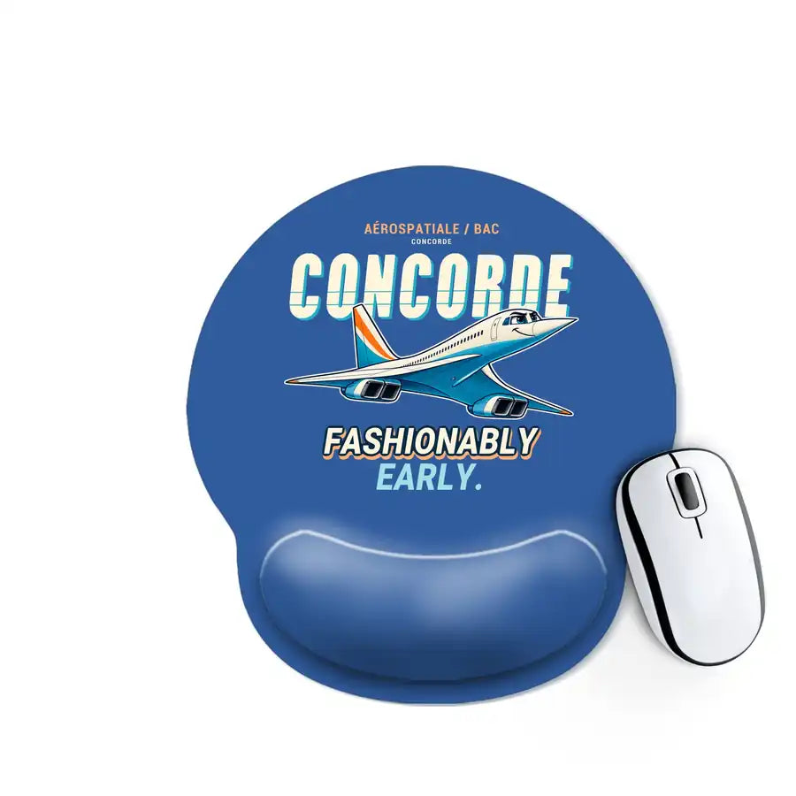 Concorde - Cartoon - Ergonomic Mouse Pad - Blue