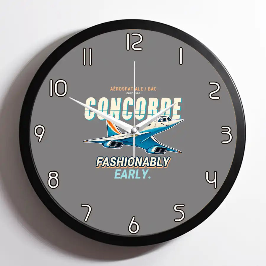 Concorde - Cartoon - Framed - Gray