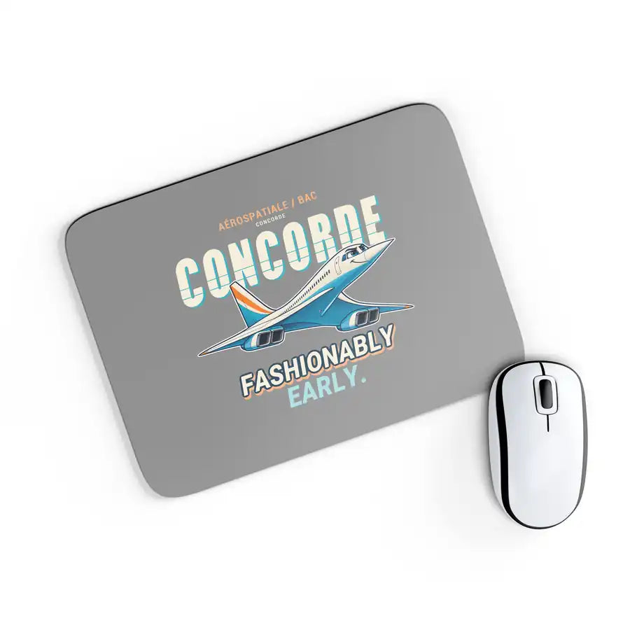 Concorde - Cartoon - Mouse Pad - Gray