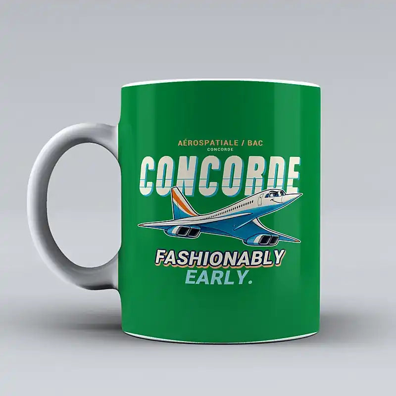 Concorde - Cartoon - Mug - Green