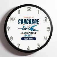 Thumbnail for Concorde - Cartoon + Name - Framed - White