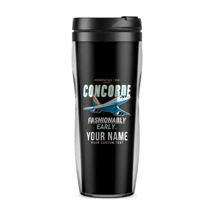 Concorde - Cartoon + Name - Plastic (No Holder) - Black
