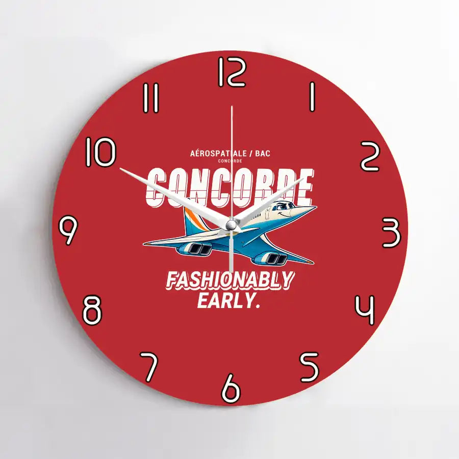 Concorde - Cartoon - No Frame - Red