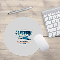 Thumbnail for Concorde - Cartoon - Round Mouse Pad - Light Gray