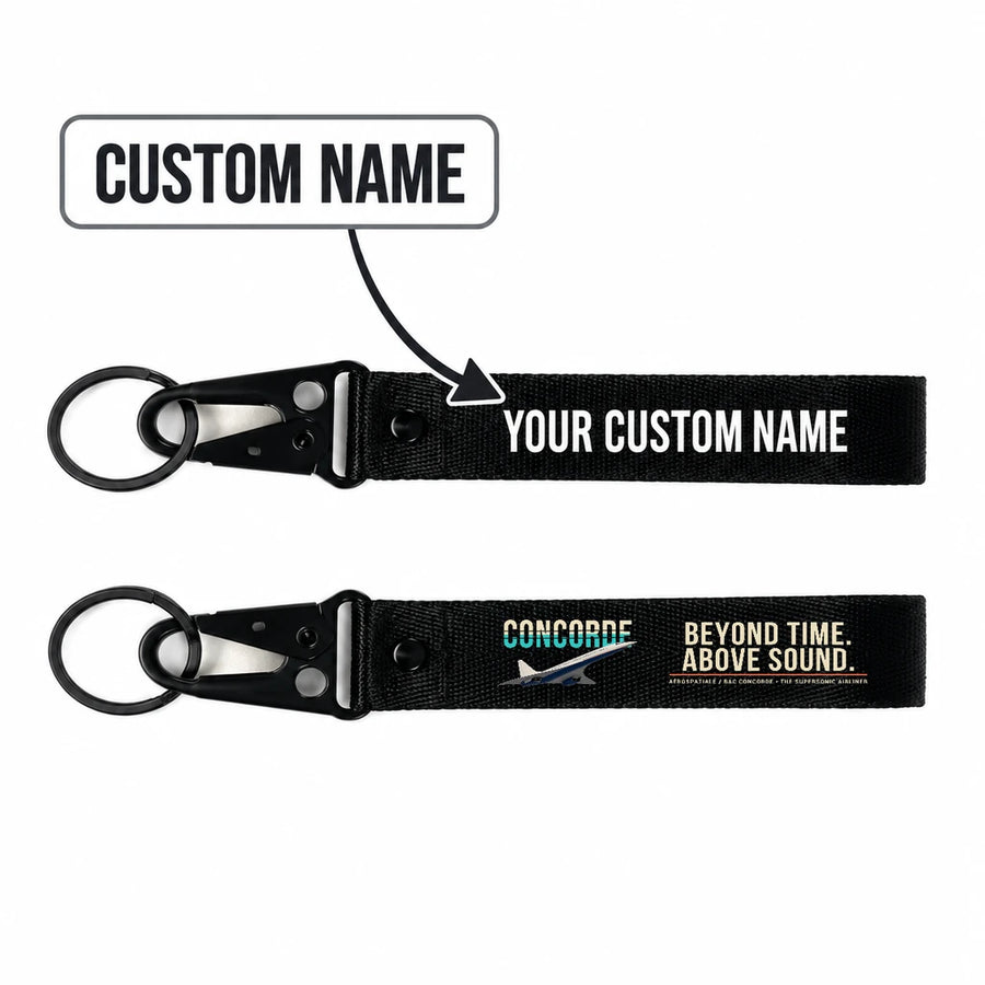 Concorde Hawk-Shaped Key Chains - Black - Original - Personalized