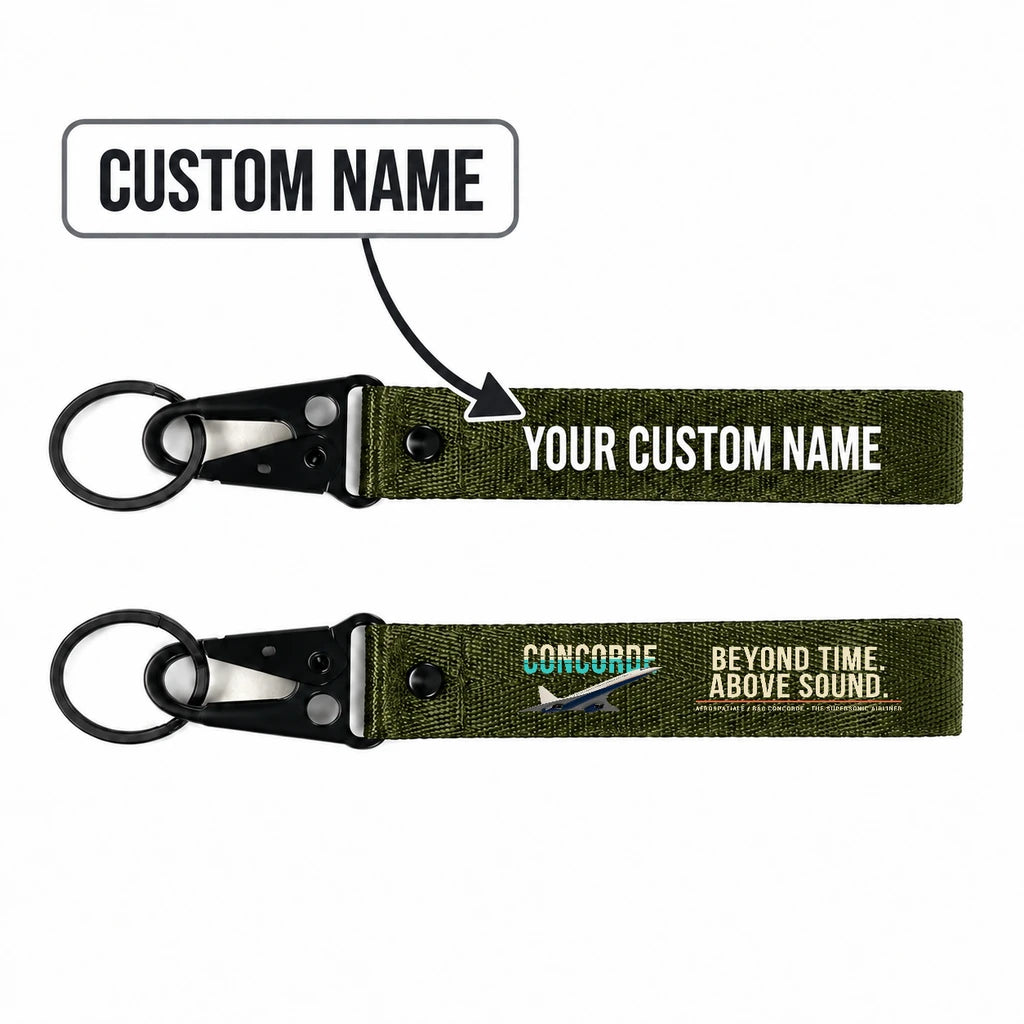 Concorde Hawk-Shaped Key Chains - Dark Green - Original - Personalized