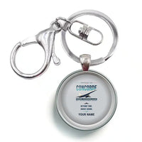 Thumbnail for Concorde - Original + Name - Circle Key Chain - Light Gray