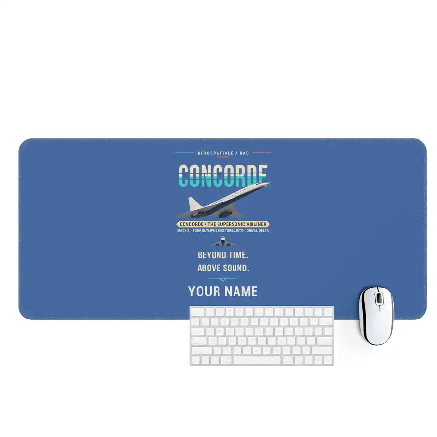 Concorde - Original + Name - Desk Mat - Blue