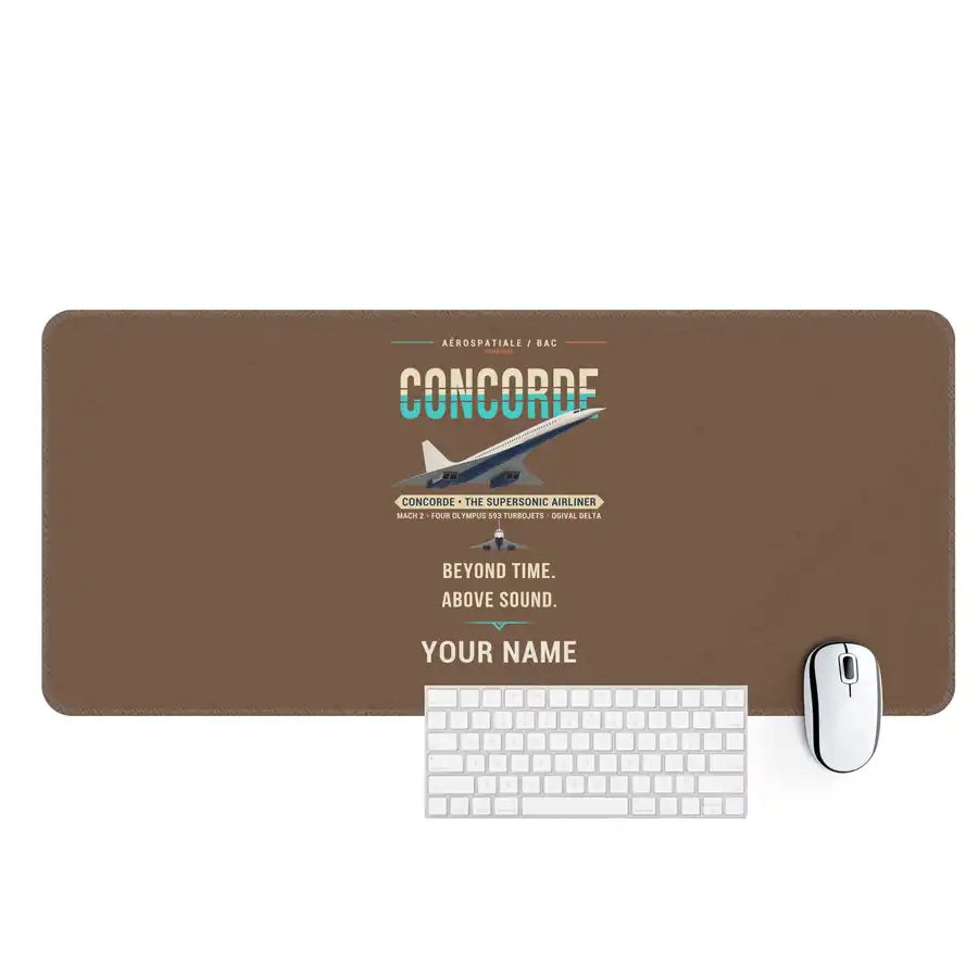 Concorde - Original + Name - Desk Mat - Brown