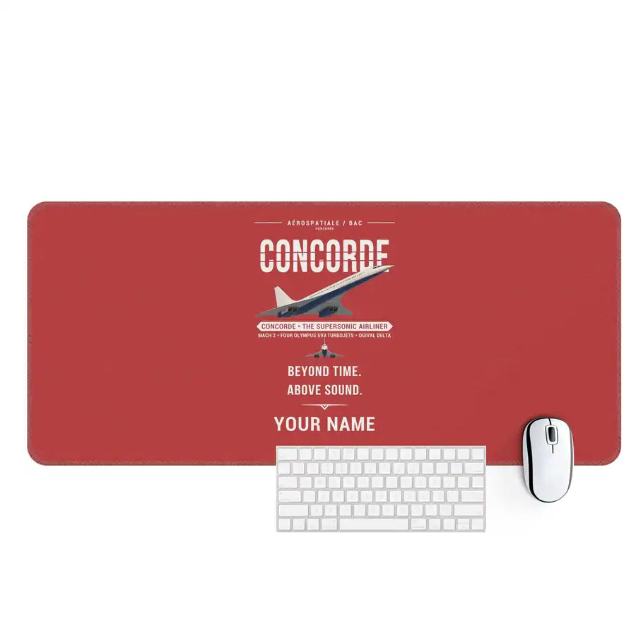 Concorde - Original + Name - Desk Mat - Red