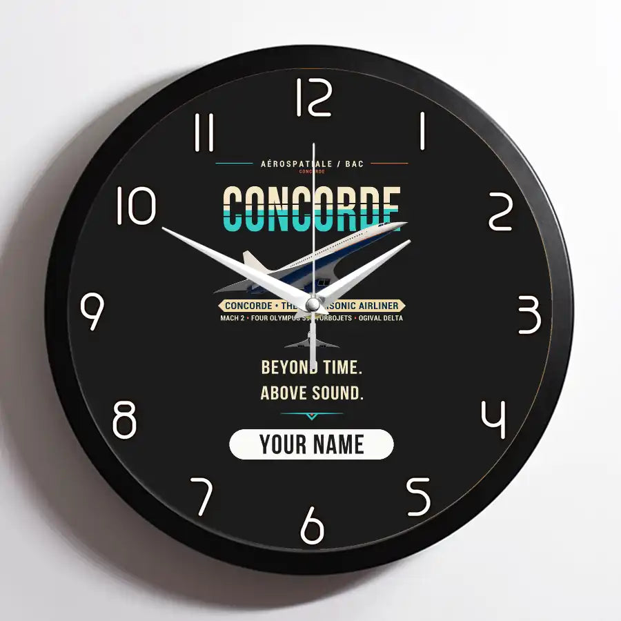 Concorde - Original + Name - Framed - Black