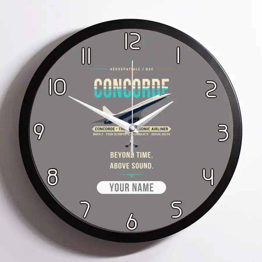 Concorde - Original + Name - Framed - Gray
