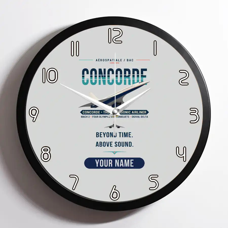 Concorde - Original + Name - Framed - Light Gray