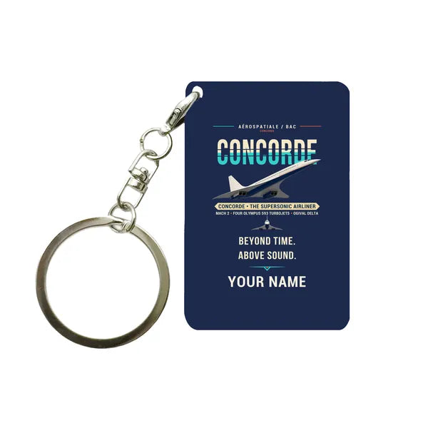 Concorde - Original + Name - Key Chain - Navy Blue