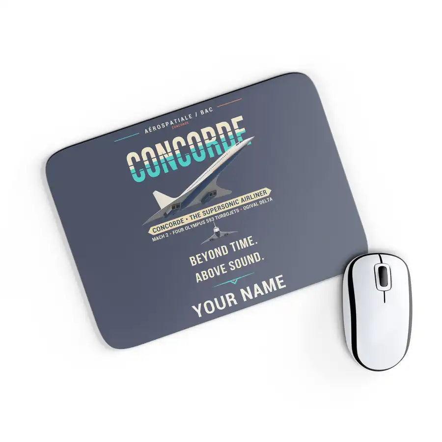 Concorde - Original + Name - Mouse Pad - Navy Blue