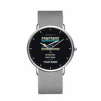 Thumbnail for Concorde - Original + Name - Slim Mesh - Silver and Silver Stainless Steel Strap