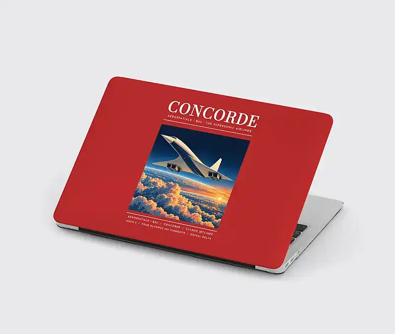 Concorde - Poster - MacBook Case - Red