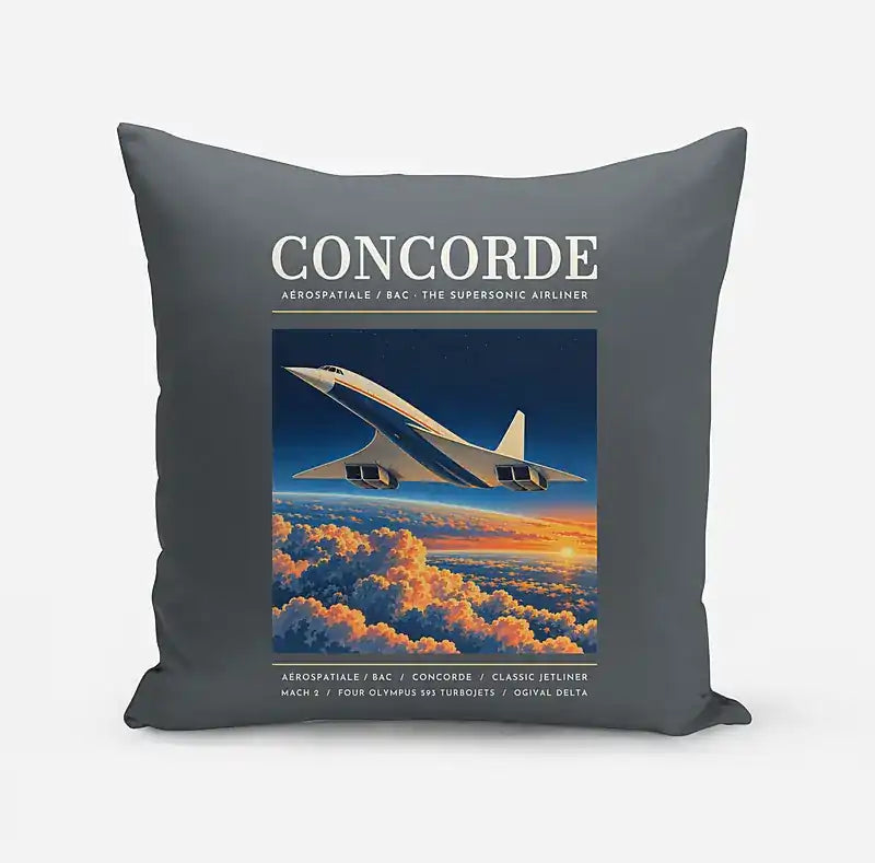 Concorde - Poster - Pillow - Gray