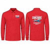 Thumbnail for Concorde Premium Polo T-Shirts - Cartoon - Long Sleeve - Red