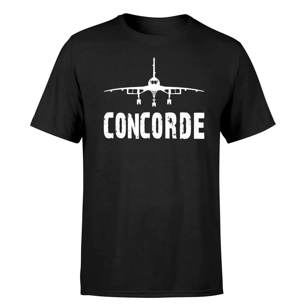 Concorde & Plane design on black single side