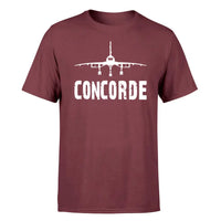 Thumbnail for Concorde & Plane design on dark red single side