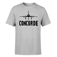 Thumbnail for Concorde & Plane design on light gray single side