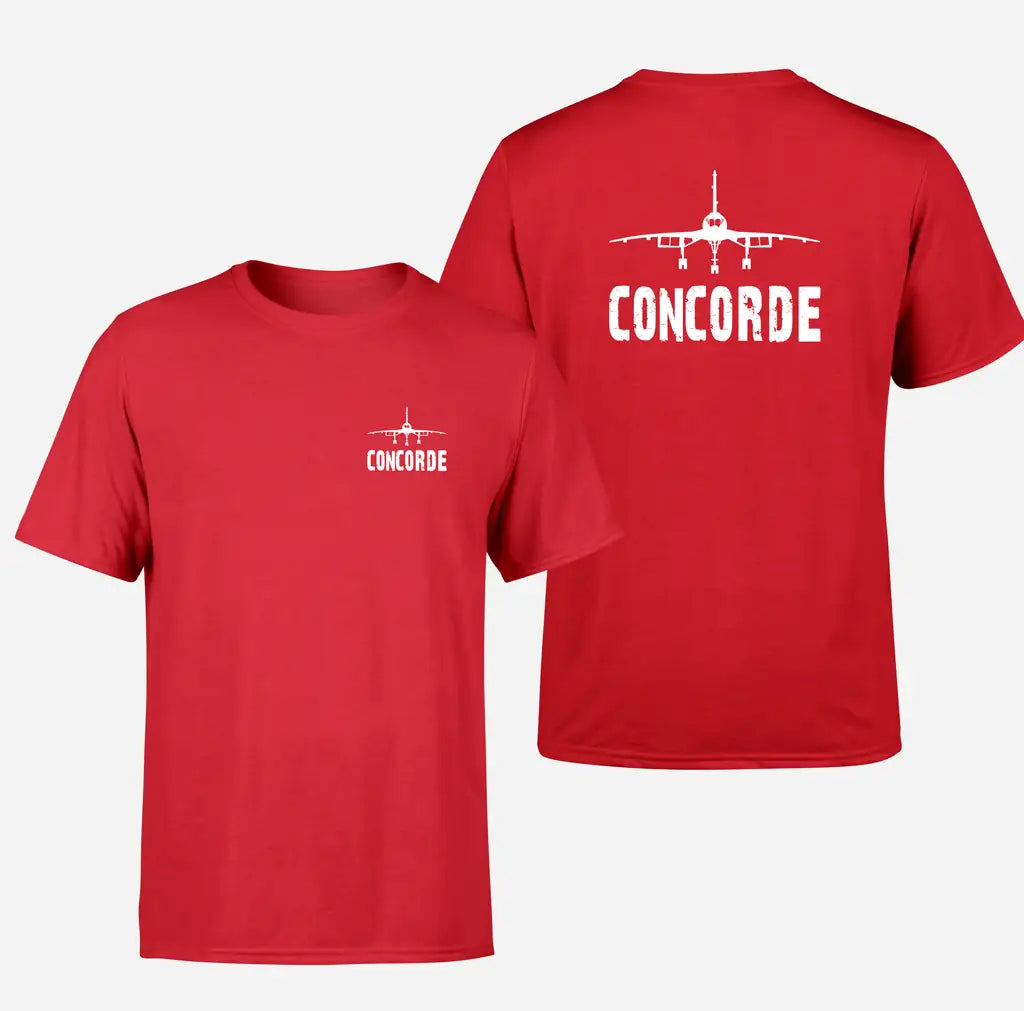 Concorde & Plane design on red double side