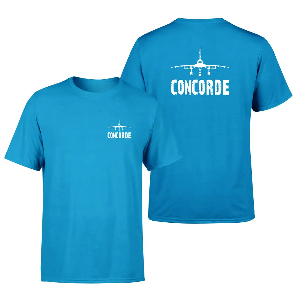 Concorde & Plane design on turquoise double side