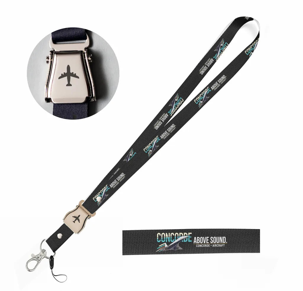 Concorde seat belt lanyard - black